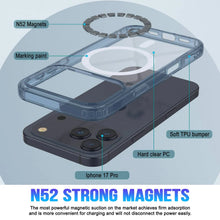 Charger l'image dans la galerie, Punkcase iPhone 17 Pro Magnetic Wireless Charging Case [Clearmag Series] [Navy]
