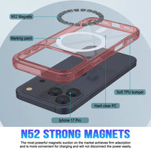 Charger l'image dans la galerie, Punkcase iPhone 17 Pro Magnetic Wireless Charging Case [Clearmag Series] [Red]
