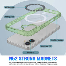 Charger l'image dans la galerie, Punkcase iPhone 17 Magnetic Wireless Charging Case [Clearmag Series] [Green]
