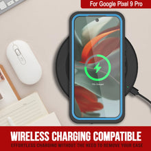 Charger l&#39;image dans la galerie, Google Pixel 9 Pro étanche propice, punkcase [Série extrême] Couverture d&#39;armure avec protecteur d&#39;écran intégré [bleu clair]
