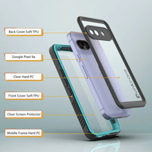 Charger l&#39;image dans la galerie, Case imperméable Google Pixel 9A, punkcase [Série Extreme] Couverture d&#39;armure avec protecteur d&#39;écran intégré [Teal]
