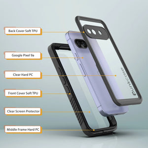 Case d'étanchéité Google Pixel 9A, couvercle d'armure Punkcase [série Extreme avec protecteur d'écran intégré [noir]