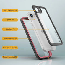 Load image into Gallery viewer, Étui IP68 imperméable iPhone 16E, Punkcase [Pink] [série StudStar] [Slim Fit] [Dirtoproof]
