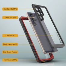Load image into Gallery viewer, Coque étanche/antichoc pour Galaxy S25 Ultra [Série Extreme] avec protection d'écran [Rouge]
