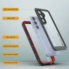 Load image into Gallery viewer, Coque étanche/antichoc pour Galaxy S25 [Série Extreme] avec protection d'écran [Rouge]
