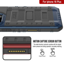 Charger l&#39;image dans la galerie, iPhone 16 Plus Metal Extreme 3.0 Série Aluminium Aluminium Aluminium IP68 W / Buillt en protecteur d&#39;écran et kickstand [Blue]
