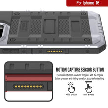 Charger l&#39;image dans la galerie, iPhone 16 Metal Extreme 3.0 Série Aluminium Aluminium Étui imperméable IP68 avec Bouillt en protecteur d&#39;écran et kickstand [White]
