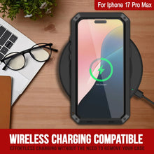 Charger l'image dans la galerie, Étui en métal iPhone 17 Pro Max, couverture d'armure de qualité militaire lourde [Proof] Full Body Hard [noir]
