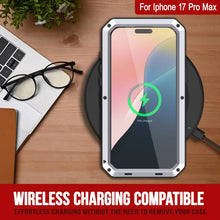 Charger l'image dans la galerie, Étui en métal iPhone 17 Pro Max, couverture d'armure de qualité militaire lourde [Proof] Full Body Hard [White]
