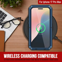 Charger l'image dans la galerie, Étui en métal iPhone 17 Pro MAX, couverture d'armure de qualité militaire lourde [Proof] Full Body Hard [bleu]
