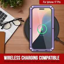 Charger l&#39;image dans la galerie, Étui iPhone 17 Pro Metal, couverture d&#39;armure de qualité militaire lourde [Proof] Full Body Hard [Purple]
