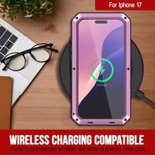 Charger l'image dans la galerie, Étui en métal iPhone 17, couverture d'armure de qualité militaire lourde [Proof] Full Body Hard [rose]
