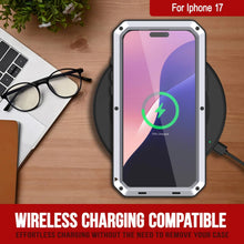 Charger l'image dans la galerie, Étui en métal iPhone 17, couverture d'armure de qualité militaire lourde [Proof] Full Body Hard [White]
