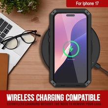 Charger l'image dans la galerie, Étui en métal iPhone 17, couverture d'armure de qualité militaire lourde [Proof] Full Body Hard [noir]

