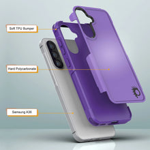 Load image into Gallery viewer, Punkcase Galaxy A36 Case, [Spartan 2.0 Series] Couverture lourde robuste claire [violet]
