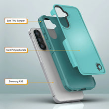 Load image into Gallery viewer, Punkcase Galaxy A36 Case, [Spartan 2.0 Series] Couverture lourde robuste claire [bleu clair]
