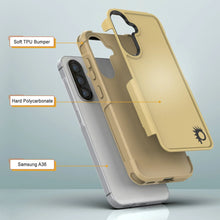 Load image into Gallery viewer, Punkcase Galaxy A36 Case, [Spartan 2.0 Series] Couverture lourde robuste claire [jaune]
