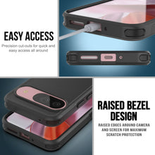 Charger l&#39;image dans la galerie, Punkcase Google Pixel 9 Case, [Spartan 2.0 Series] Couverture lourde robuste claire avec protecteur d&#39;écran intégré [rose]
