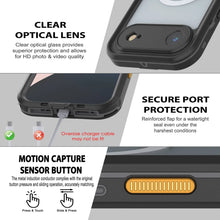 Charger l&#39;image dans la galerie, Étui IP68 imperméable d&#39;iPhone 17, Punkcase [Clear] [série StudStar] [Slim Fit] [Dirtoproof]
