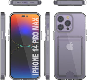 Étui porte-cartes iPhone 14 Pro Max [Série Crystal CardSlot] [Ajustement fin]