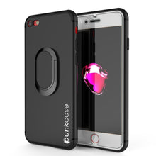 Load image into Gallery viewer, iPhone SE (4.7&quot;) Case, Punkcase Magnetix Protective TPU Cover W/ Kickstand, PLUS Tempered Glass Screen Protector [Black] (Color in image: black)
