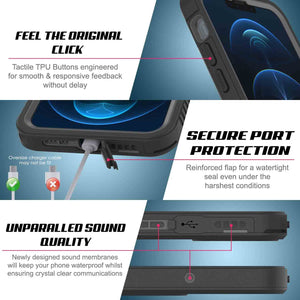 FEEL THE ORIGINAL CLICK Tactile TPU Buttons engineered for smooth & responsive feedback without delay SECURE PORT PROTECTION Reinforced flap for a watertight seal even under the harshest conditions UNPARALLED SOUND QUALITY Newly designed sound membranes will keep your phone waterproof whilst ensuring crystal clear communications (Color in image: Black)
