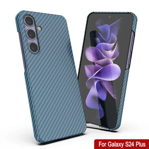 Case Galaxy S24 Plus, Punkcase CarbonShield, Hourde Duty & Ultra Thin Cover [Shockproof] [Non Slip] [Bleu clair]