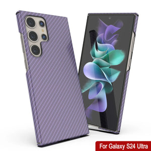 Galaxy S24 Ultra Case, Punkcase CarbonShield, Heavy Duty & Ultra Thin Cover [Shockproof] [Non Slip] [Lilac]
