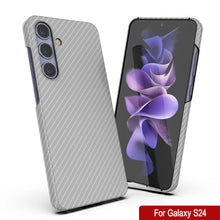 Charger l&#39;image dans la galerie, Case Galaxy S24, Punkcase CarbonShield, Hord Duty &amp; Ultra Thin Cover [Shockproof] [Non Slip] [White]
