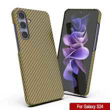Charger l&#39;image dans la galerie, Case Galaxy S24, Punkcase CarbonShield, Hord Duty &amp; Ultra Thin Cover [Shockproof] [Non Slip] [Yellow]
