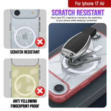 Charger l'image dans la galerie, Punkcase iPhone 17 Air Magnetic Wireless Charging Case [Clearmag Series] [Red]
