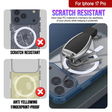 Charger l'image dans la galerie, Punkcase iPhone 17 Pro Magnetic Wireless Charging Case [Clearmag Series] [Navy]
