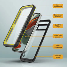 Charger l&#39;image dans la galerie, Google Pixel 9 Pro XL Boîtier imperméable, punkcase [Series Extreme] Couvercle d&#39;armure avec protecteur d&#39;écran intégré [jaune]
