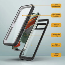 Charger l&#39;image dans la galerie, Google Pixel 9 Pro étanche propice, punkcase [série Extreme] Couverture d&#39;armure avec protecteur d&#39;écran intégré [blanc]
