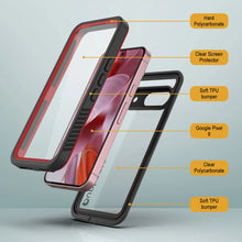 Charger l&#39;image dans la galerie, Cadre d&#39;étanchéité Google Pixel 9, punkcase [Série Extreme] Couverture d&#39;armure avec protecteur d&#39;écran intégré [rouge]
