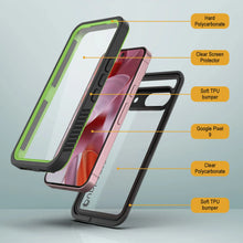 Charger l&#39;image dans la galerie, Cadre d&#39;étanchéité Google Pixel 9, punkcase [série Extreme] Couverture d&#39;armure avec protecteur d&#39;écran intégré [vert clair]

