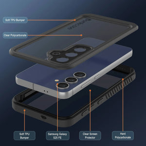 Galaxy S25 FE résistant à l'eau/antichoc [Série Extrême] avec étui de protection d'écran [Noir]
