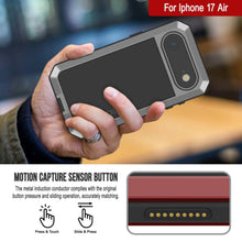 Charger l'image dans la galerie, Étui en métal aérien iPhone 17, couverture d'armure de qualité militaire lourde [Proof] Full Body Hard [Silver]
