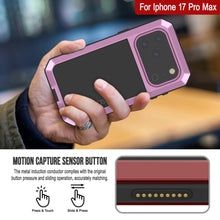Charger l&#39;image dans la galerie, Étui iPhone 17 Pro Max Metal, couverture d&#39;armure de qualité militaire lourde [Proof] Full Body Hard [Pink]
