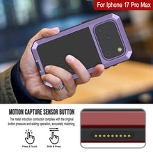 Charger l'image dans la galerie, Étui en métal iPhone 17 Pro Max, couverture d'armure de qualité militaire lourde [Proof] Full Body Hard [Purple]
