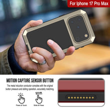 Charger l'image dans la galerie, Étui en métal iPhone 17 Pro Max, couverture d'armure de qualité militaire lourde [Proof] Full Body Hard [Gold]
