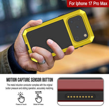 Charger l'image dans la galerie, Étui en métal iPhone 17 Pro Max, couverture d'armure de qualité militaire lourde [Proof] Full Body Hard [Jaune]
