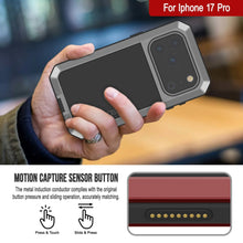 Charger l&#39;image dans la galerie, Étui iPhone 17 Pro Metal, couverture d&#39;armure de qualité militaire lourde [Proof] Full Body Hard [Silver]
