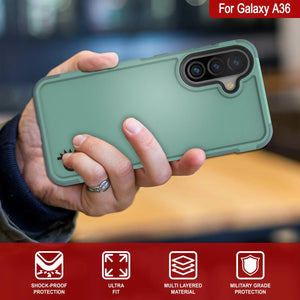 Punkcase Galaxy A36 Case, [Spartan 2.0 Series] Couverture lourde robuste claire [Teal]
