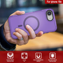 Load image into Gallery viewer, Punkcase iPhone 16E Case, [Spartan 2.0 Series] Couverture lourde robuste claire avec protecteur d&#39;écran intégré [Purple]
