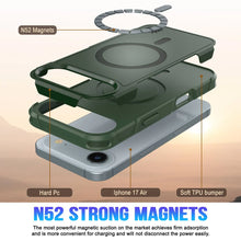 Charger l&#39;image dans la galerie, Punkcase iPhone 17 Air Case, [Spartan 2.0 Series] Couverture lourde robuste claire avec protecteur d&#39;écran intégré [vert foncé]

