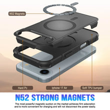Load image into Gallery viewer, Punkcase iPhone 17 Air Case, [Spartan 2.0 Series] Couverture lourde robuste claire avec protecteur d&#39;écran intégré [noir]
