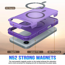 Charger l&#39;image dans la galerie, Punkcase iPhone 17 Air Case, [Spartan 2.0 Series] Couverture lourde robuste claire avec protecteur d&#39;écran intégré [Purple]
