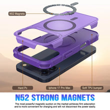 Charger l&#39;image dans la galerie, Punkcase iPhone 17 Pro Max Case, [Spartan 2.0 Series] Couverture lourde robuste claire avec protecteur d&#39;écran intégré [Purple]
