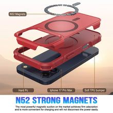 Charger l&#39;image dans la galerie, Punkcase iPhone 17 Pro Max Case, [Spartan 2.0 Series] Couverture lourde robuste claire avec protecteur d&#39;écran intégré [rouge]
